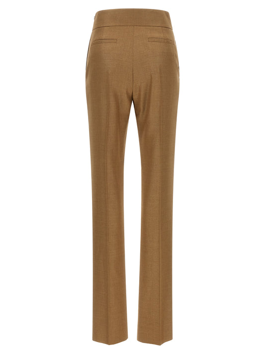Beige Virgin Wool Dress Pants
