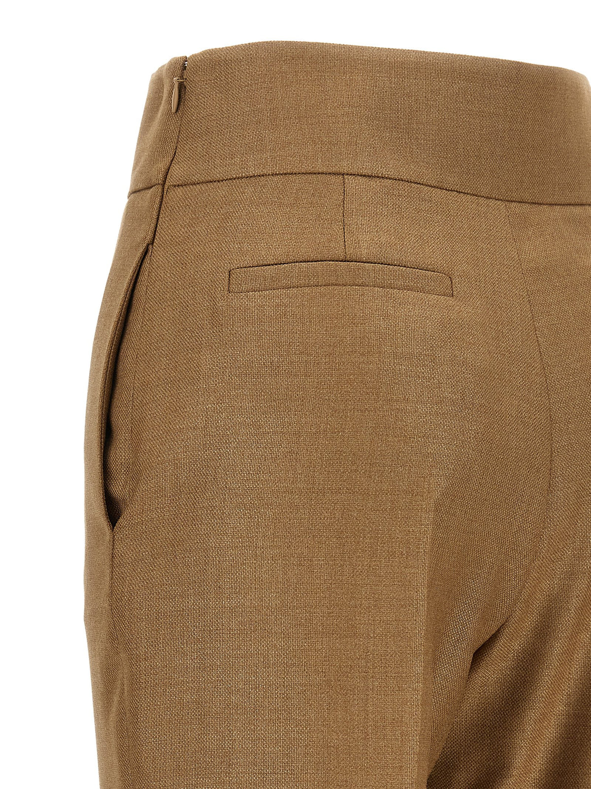 Beige Virgin Wool Dress Pants