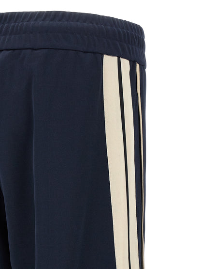 Blue Polyester Joggers (Workout Pants)