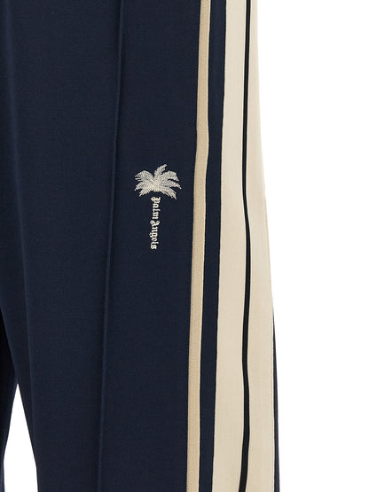 Blue Polyester Joggers (Workout Pants)