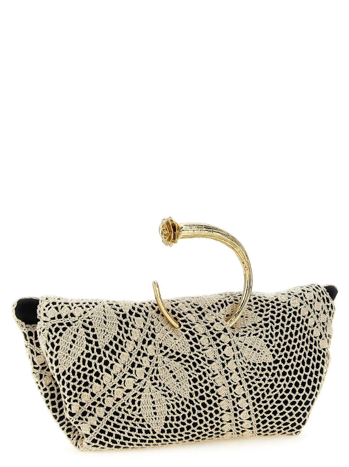 Bicolor Silk Clutch Bag