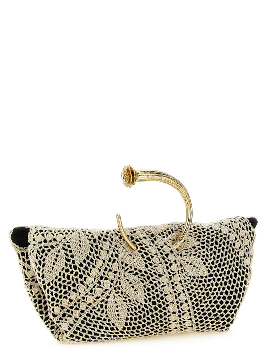 Bicolor Silk Clutch Bag