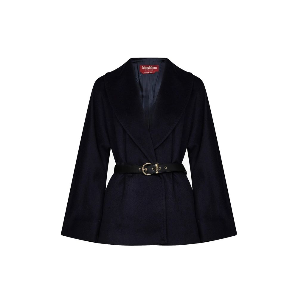 Blue Virgin Wool Coat