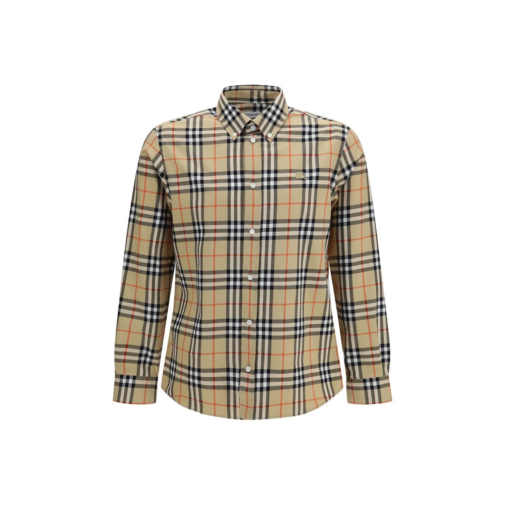 Beige Cotton Pattern Shirt