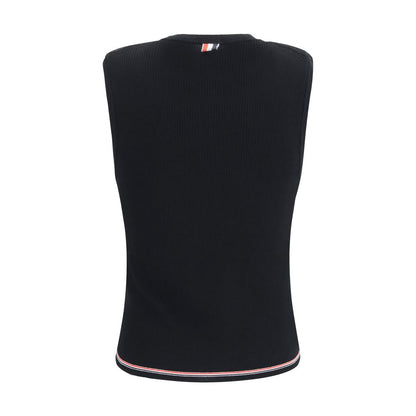 Black Wool Oves Aries Sleeveles T-Shirt
