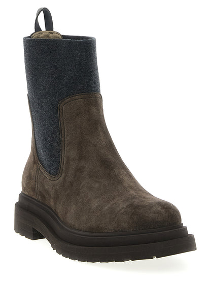 Brown Calfskin Ankle Boots