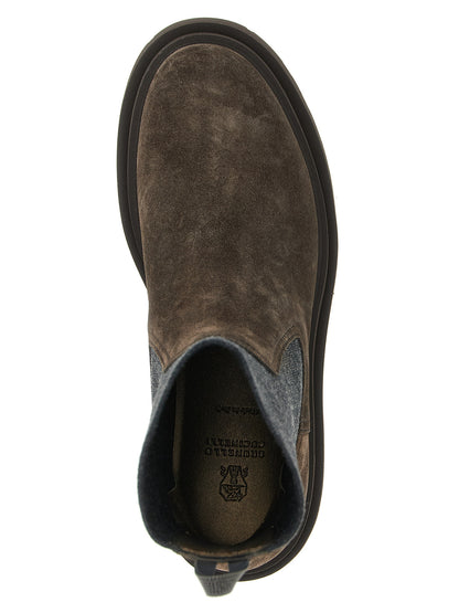 Brown Calfskin Ankle Boots