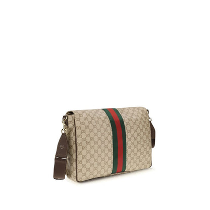 Beige Fabric Shoulder Bag