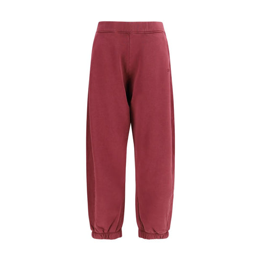 Purple Cotton Casual Pants
