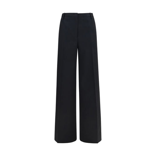 Black Cotton Casual Pants