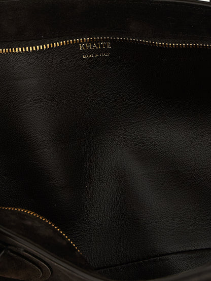 Brown Calfskin Shoulder Bag
