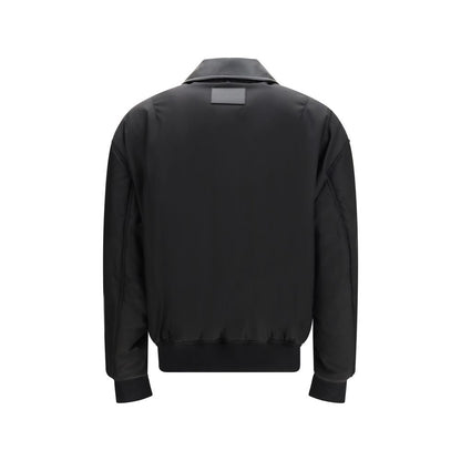 Black Nylon Bomber
