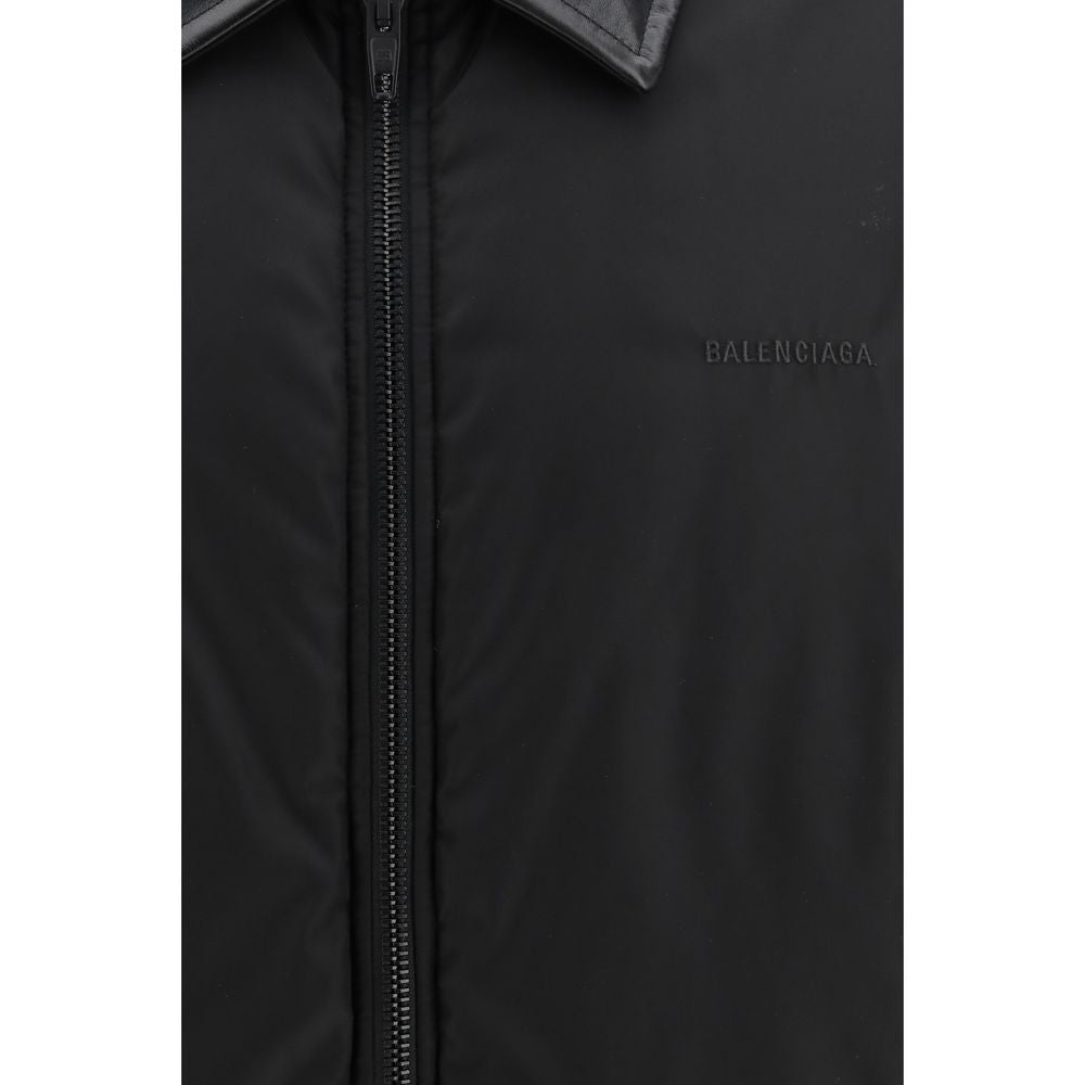 Black Nylon Bomber