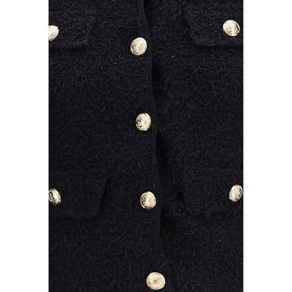 Black Viscose Shell Jacket