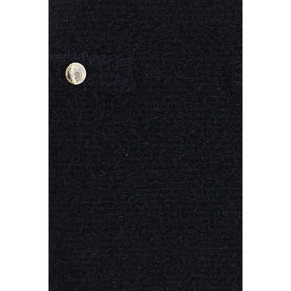 Black Viscose Mini Skirt