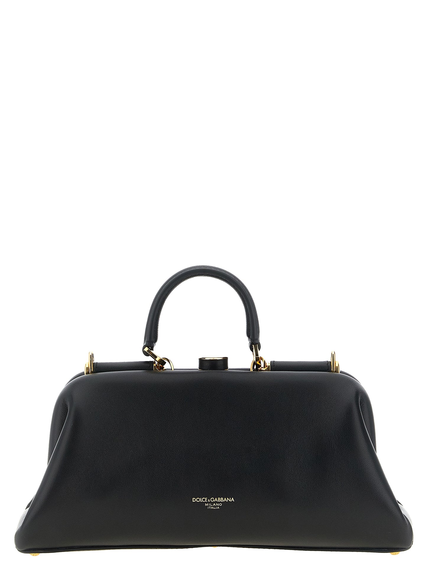 Black Lamb Leather Handbag