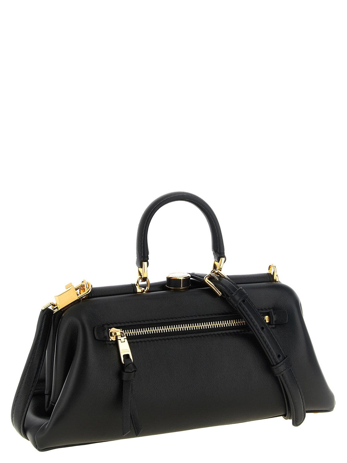 Black Lamb Leather Handbag