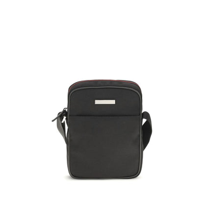 Black Fabric Shoulder Bag