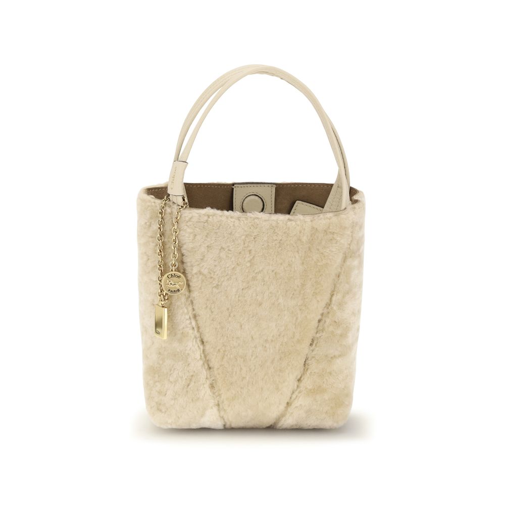 Beige Calf Leather Bos Taurus Shoulder Bag