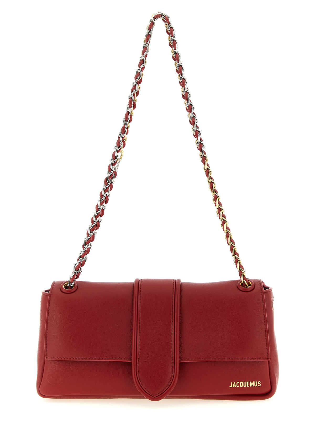 Red Lamb Leather Shoulder Bag