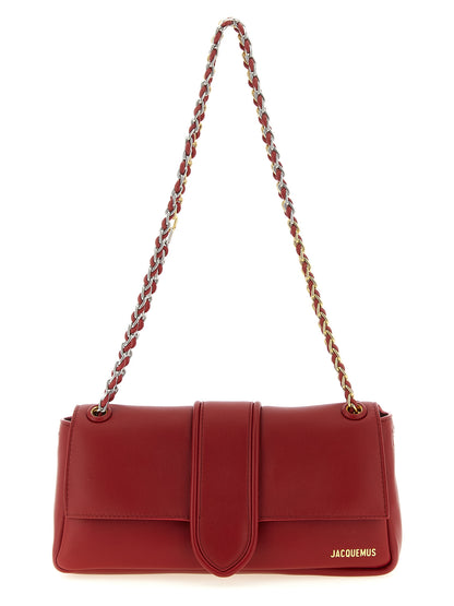 Red Lamb Leather Shoulder Bag