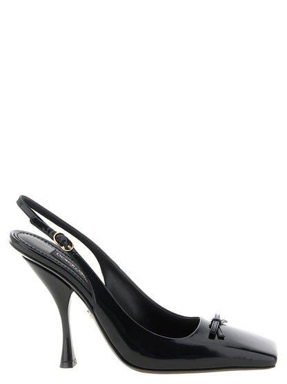 Black Calfskin High Heel Pumps