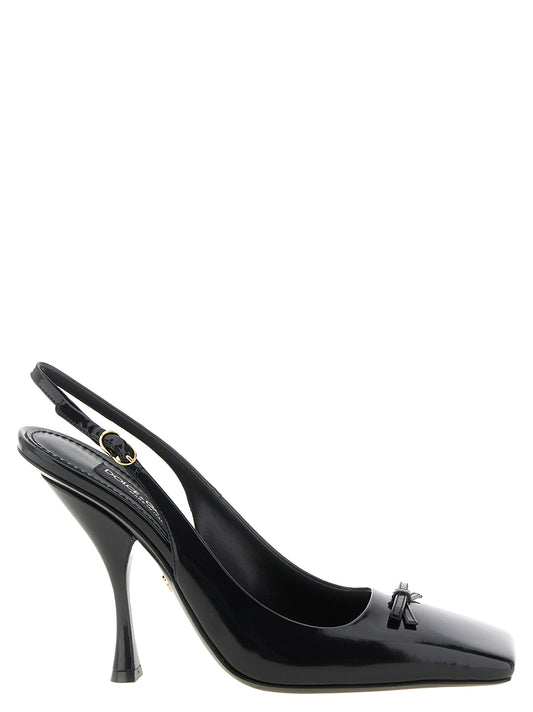 Black Calfskin High Heel Pumps
