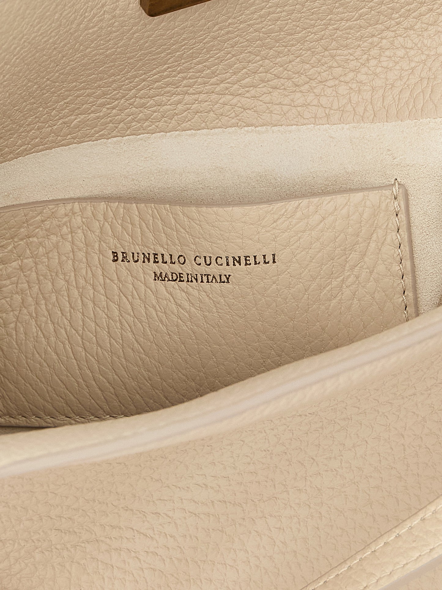 Beige Nubuc Leather Handbag