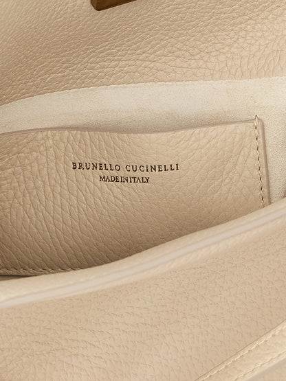 Beige Nubuc Leather Handbag