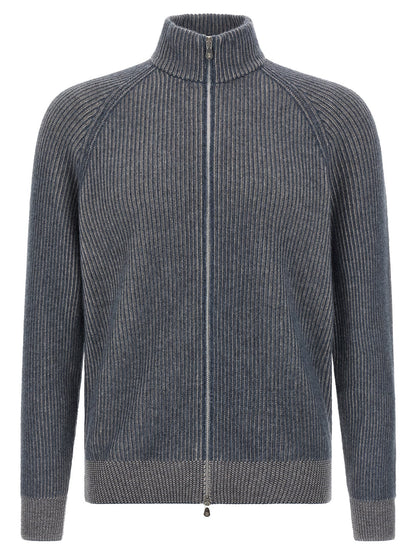 Blue Cashmere Cardigan