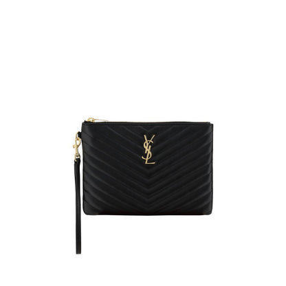 Black Calf Leather Bos Taurus Clutch Bag