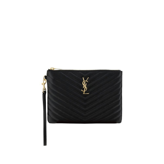 Black Calf Leather Bos Taurus Clutch Bag