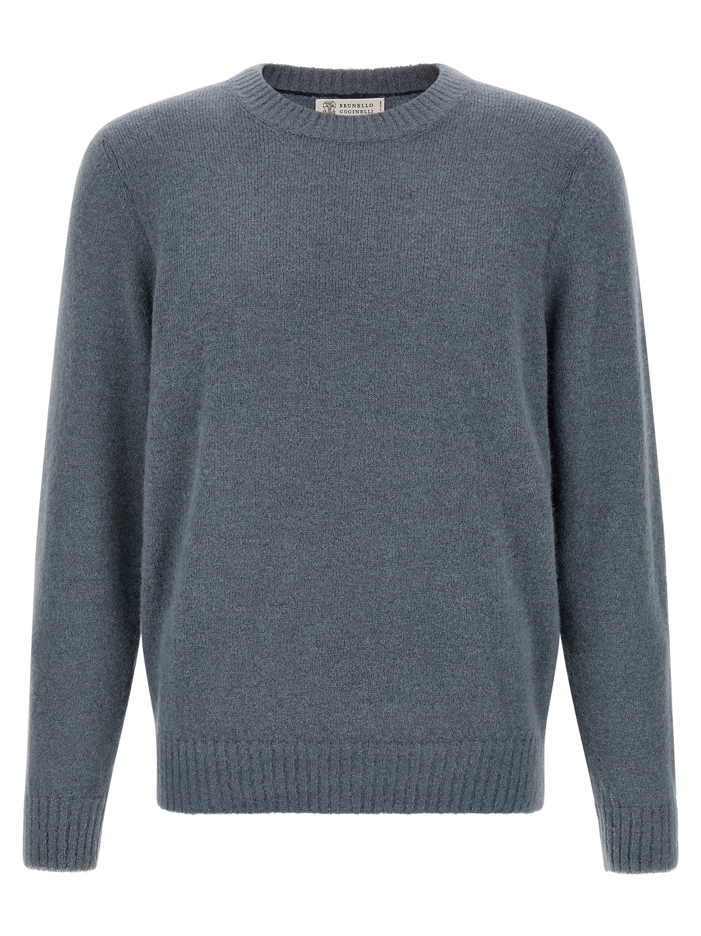 Blue Alpaca Leather Cardigan