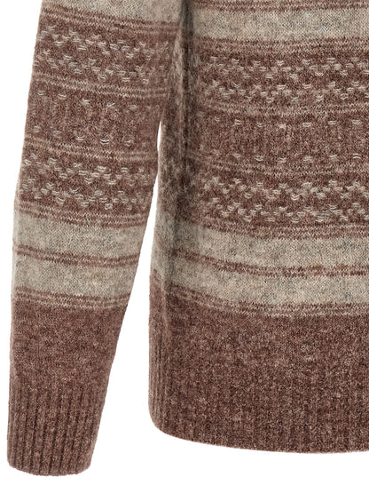 Brown Alpaca Leather Cardigan