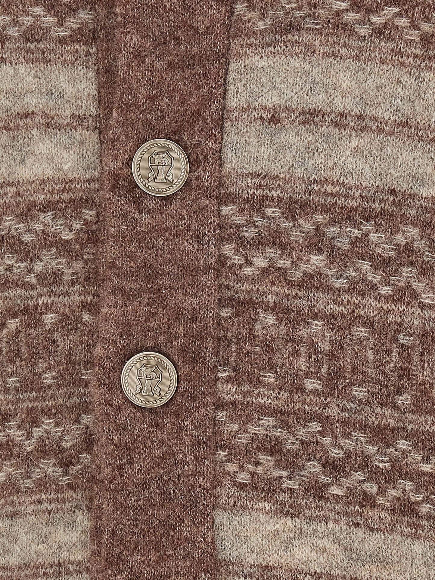 Brown Alpaca Leather Cardigan