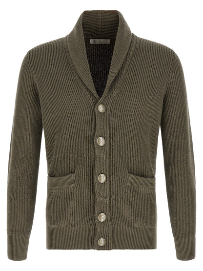 Bicolor Cotton Cardigan
