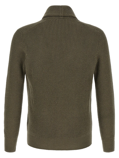 Bicolor Cotton Cardigan