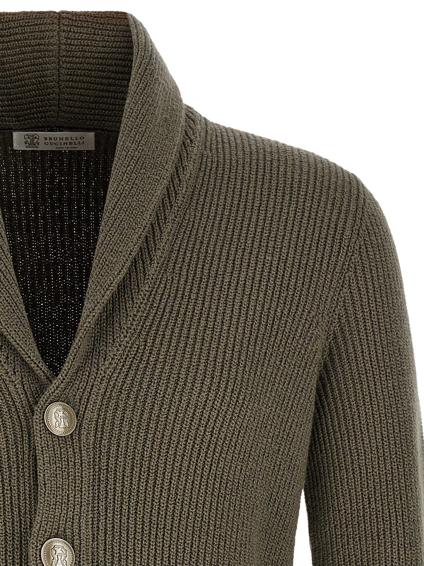 Bicolor Cotton Cardigan