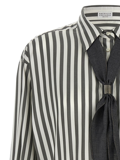 Bicolor Silk Blouse