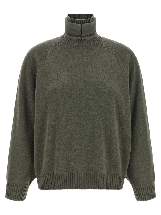 Bicolor Cashmere Cardigan