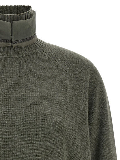 Bicolor Cashmere Cardigan
