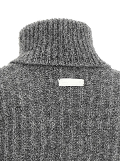 Gray Mohair Cardigan