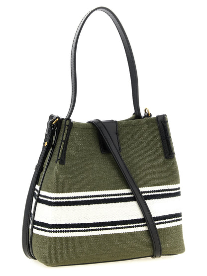 Bicolor Cotton Handbag