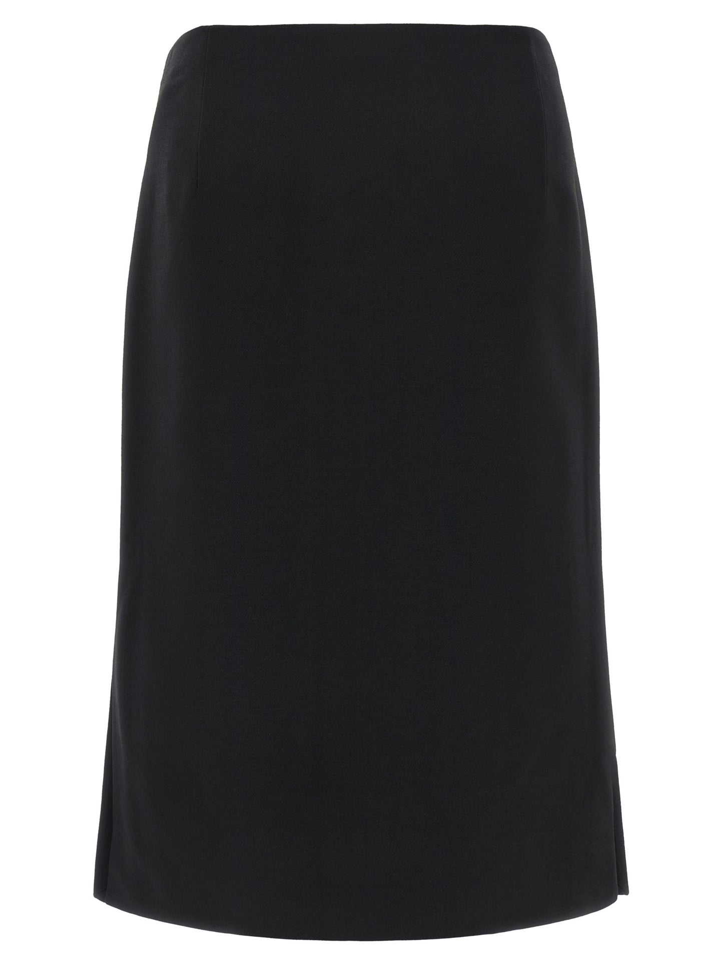 Black Wool Midi Skirt