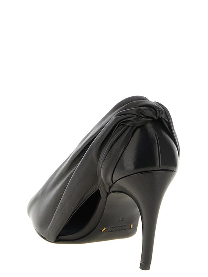 Black Calfskin High Heel Pumps