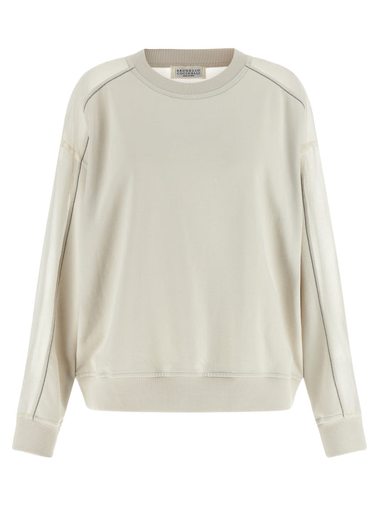 White Cotton Sweatshirt