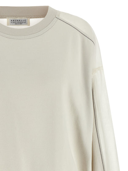 White Cotton Sweatshirt