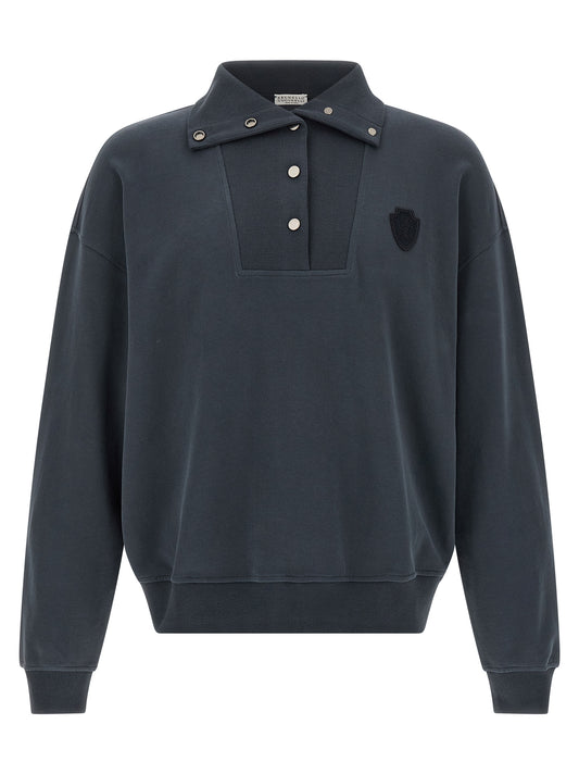 Blue Cotton Sweatshirt