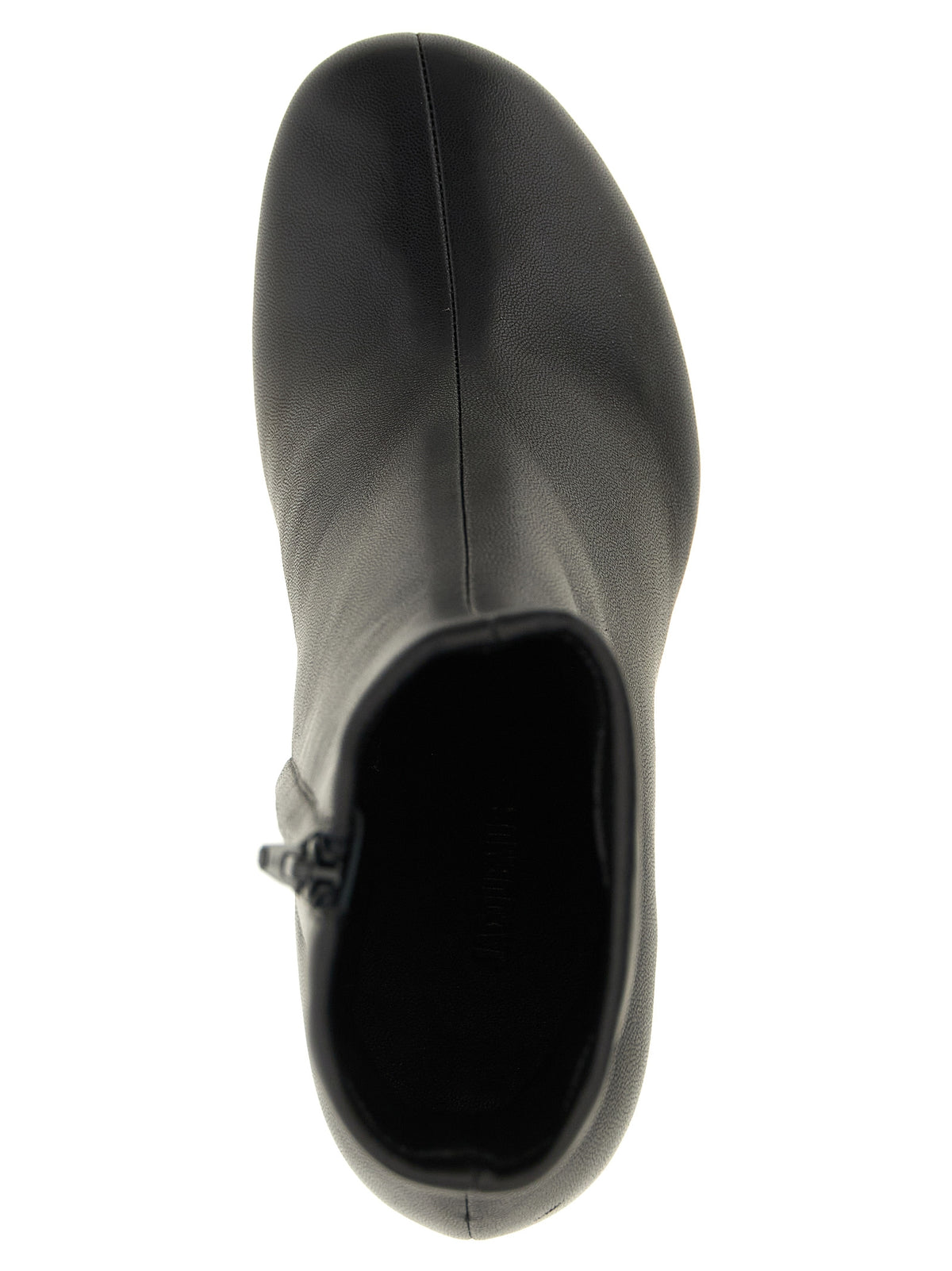 Black Lamb Leather Ankle Boots