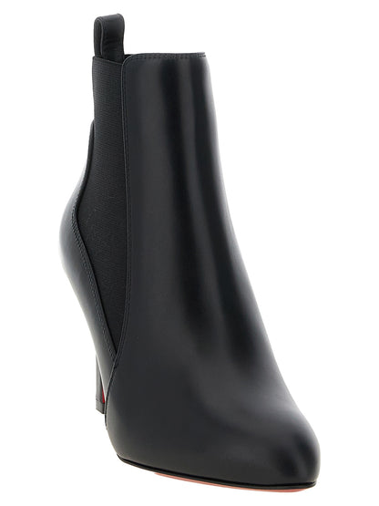 Black Calfskin Ankle Boots